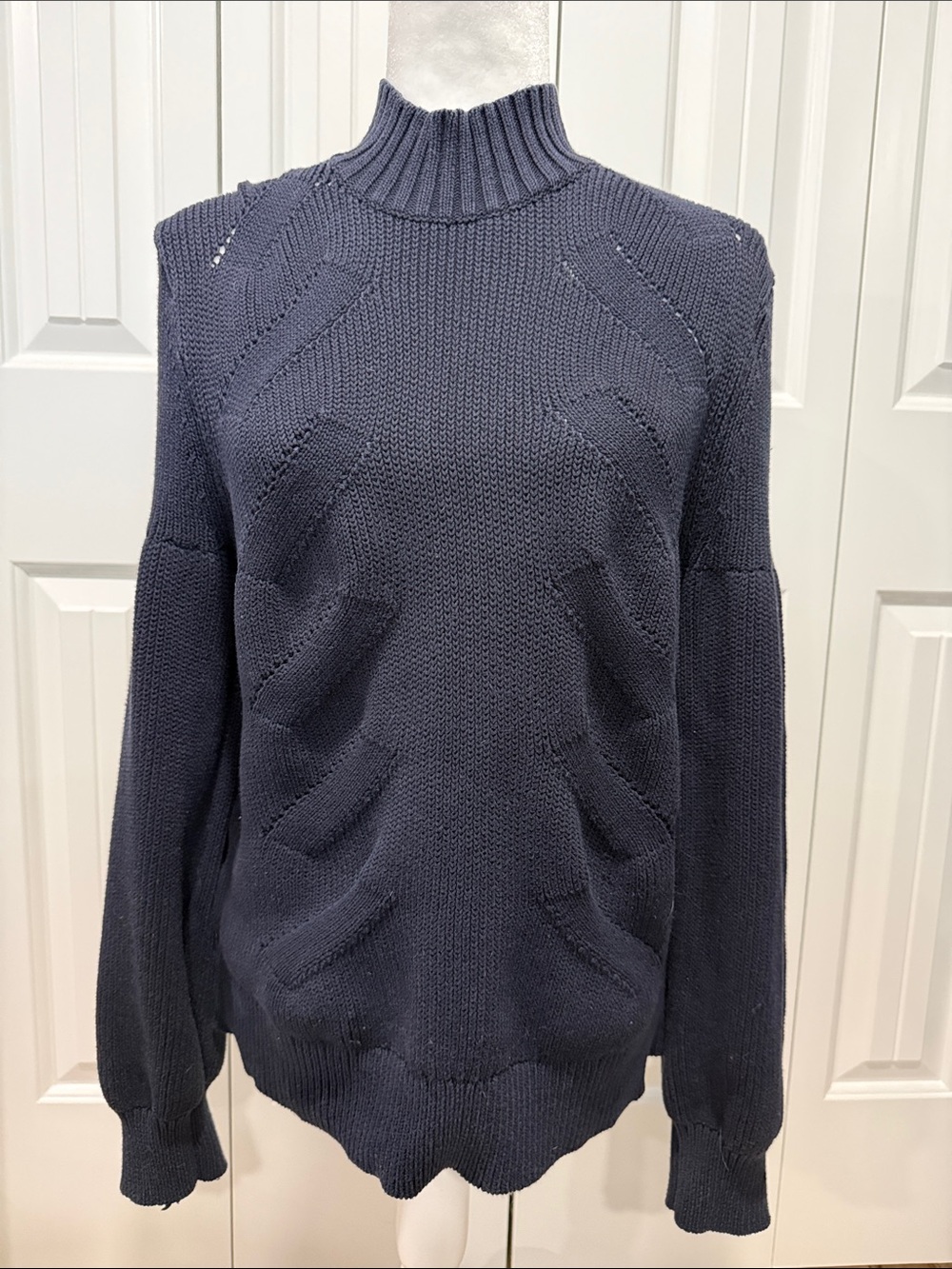 Ann Taylor Navy Mock Neck Sweater